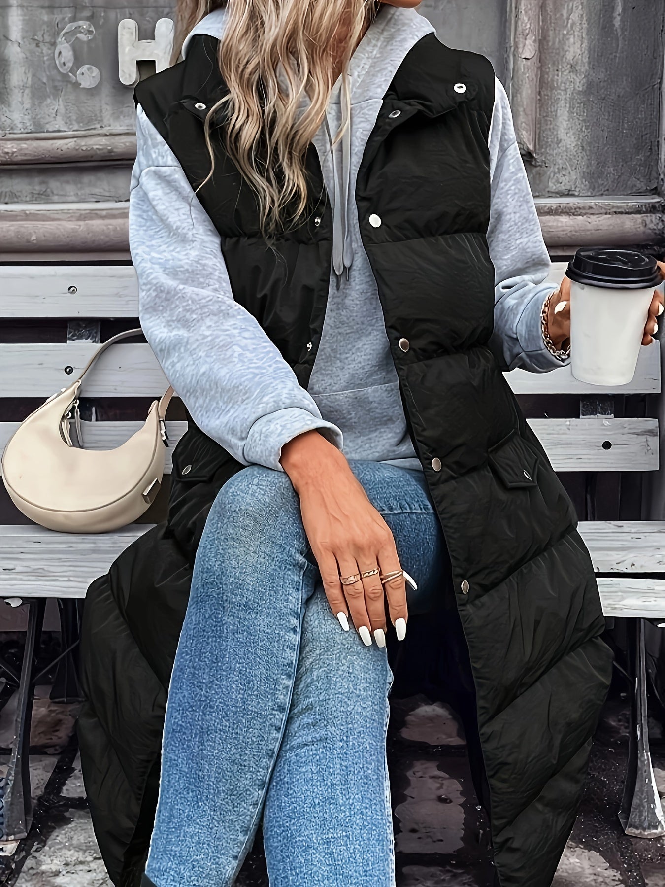 Stijlvolle gewatteerde bodywarmer van hoogwaardige katoenmix - warme en casual look afbeelding 5