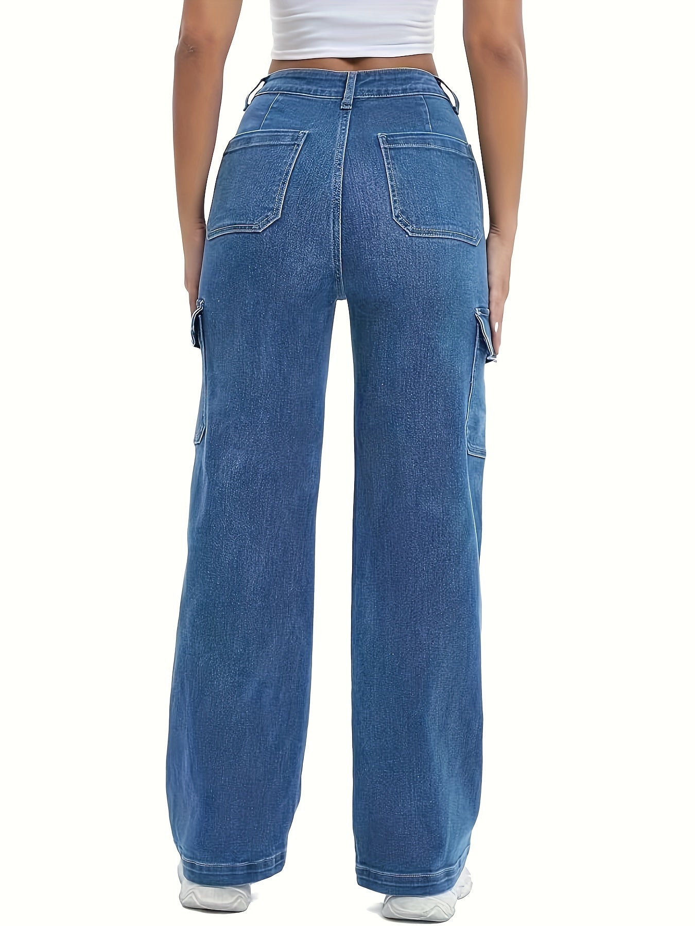 Stoere Dames Cargo Stretch Jeans | Comfort en Stijl | Voor elk Seizoen afbeelding 4