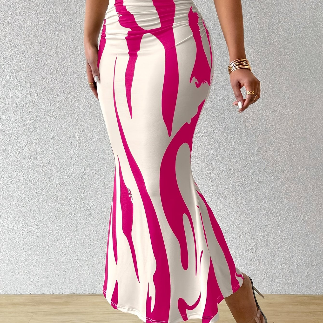 Elegante high waist bodycon rok met print: veelzijdige stijl voor iedere vrouw afbeelding 12