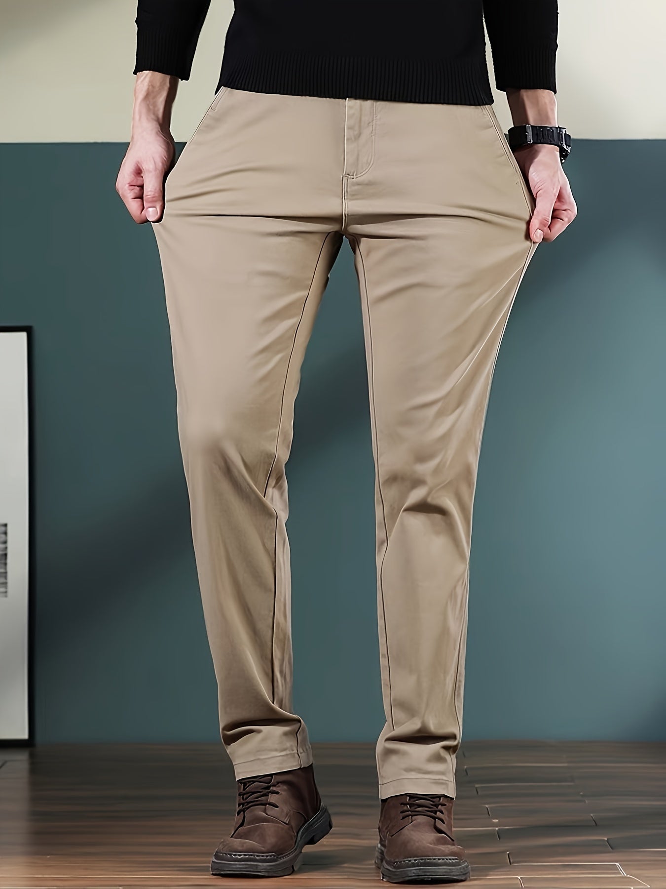 Lichtgewicht chino met klassieke pasvorm