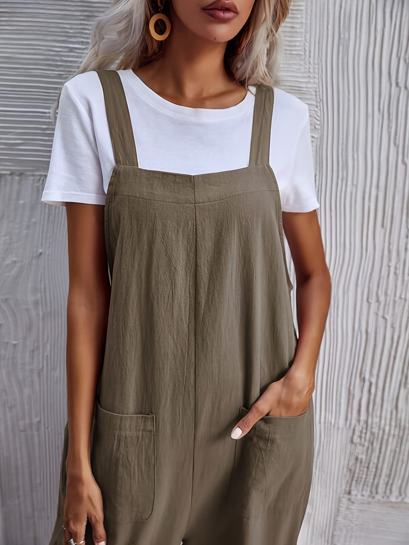 Comfortabele jumpsuit van 100% katoen: stijlvol en praktisch! Shop nu. afbeelding 5