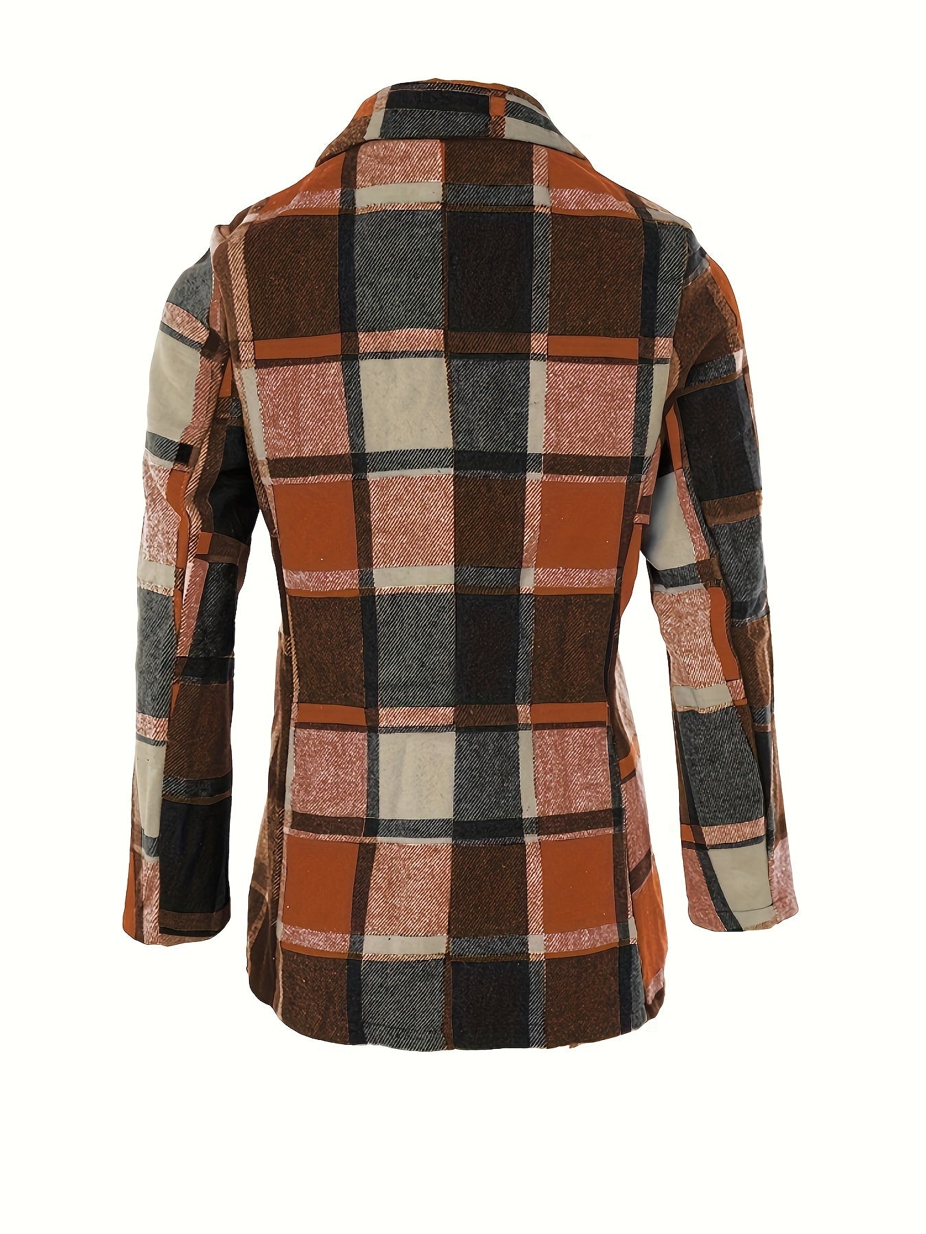 Lange geruite winterjas | Chique herfst- en wintermode van topkwaliteit afbeelding 8