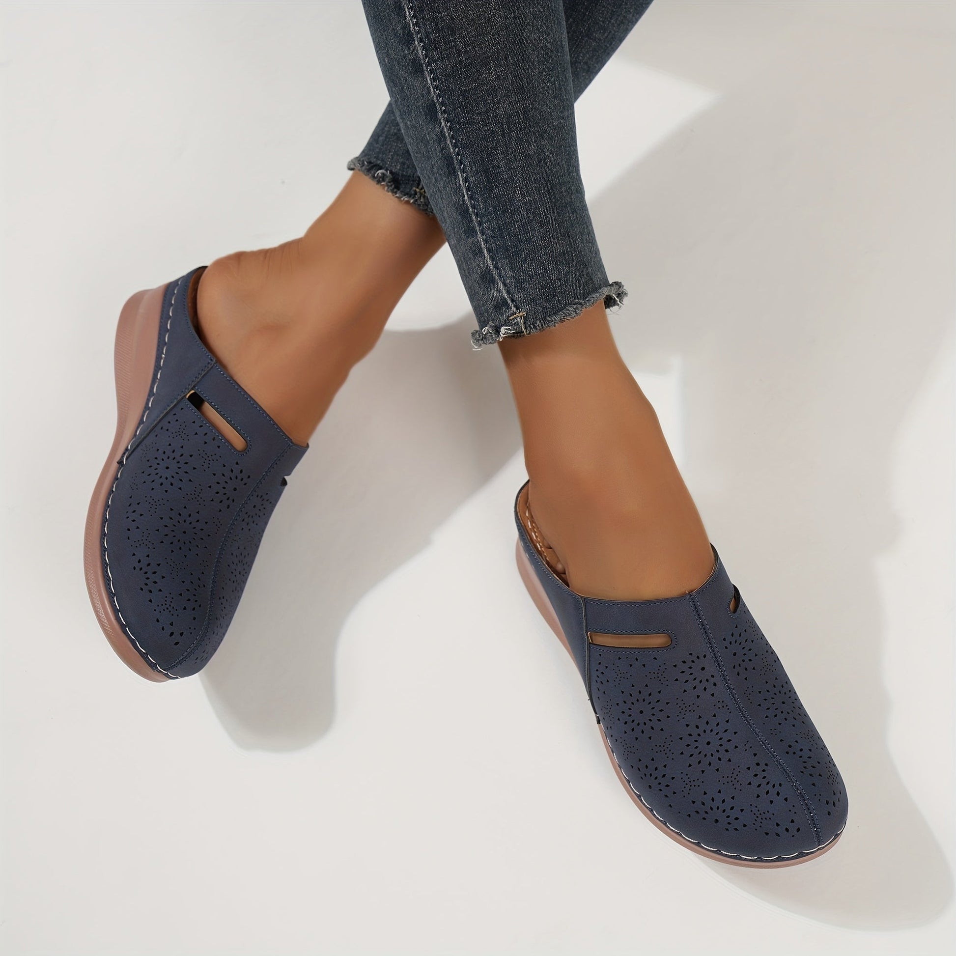 Dames instapsandalen met massage-inlegzolen afbeelding 4