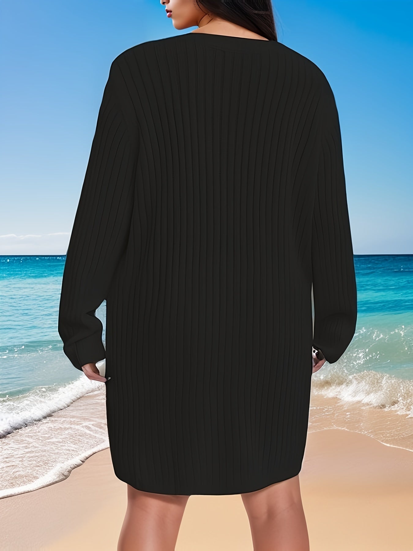 Kabelgebreide trui-jurk: stijlvol en comfortabel voor herfst en winter afbeelding 4