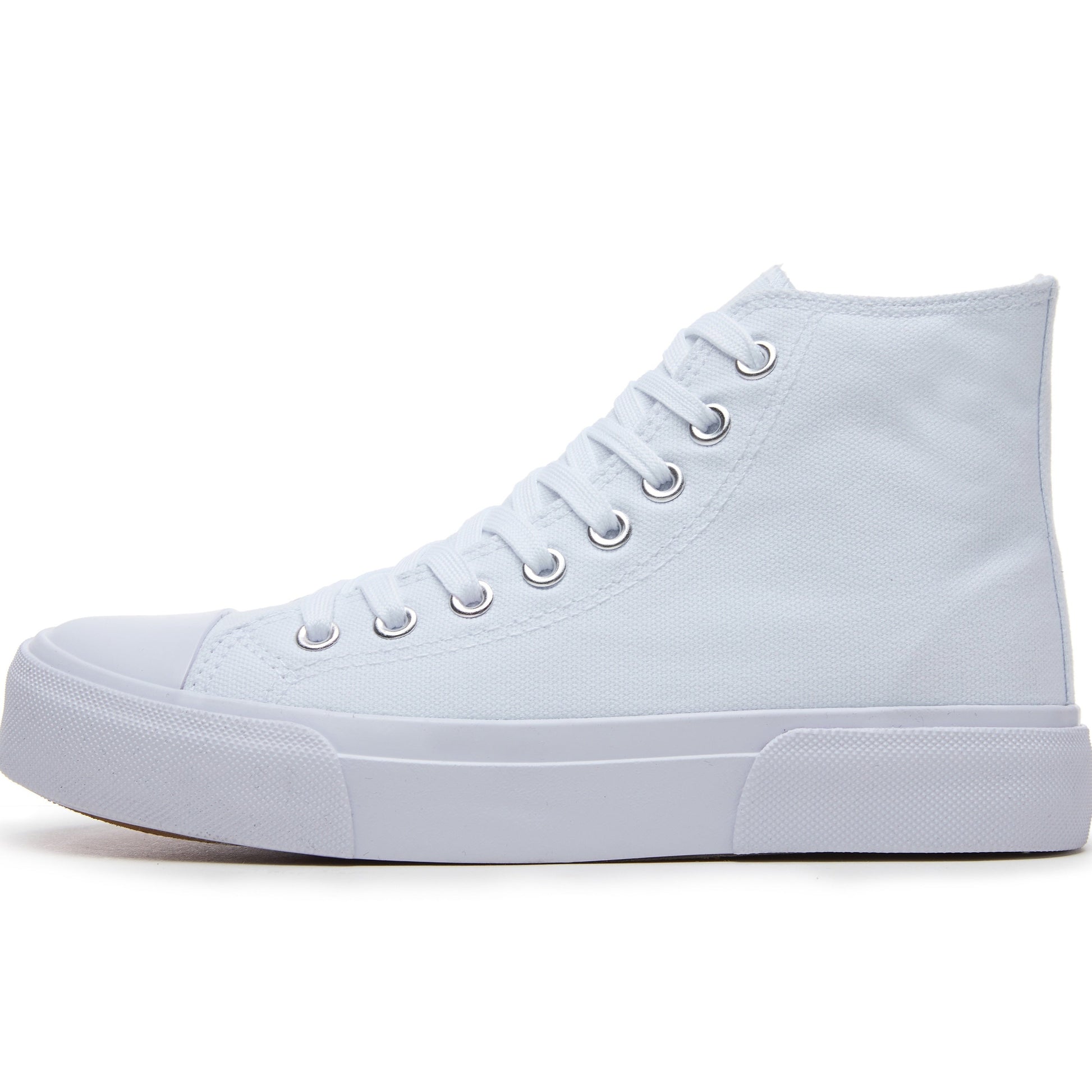 Hoge canvas sneakers met veters afbeelding 9