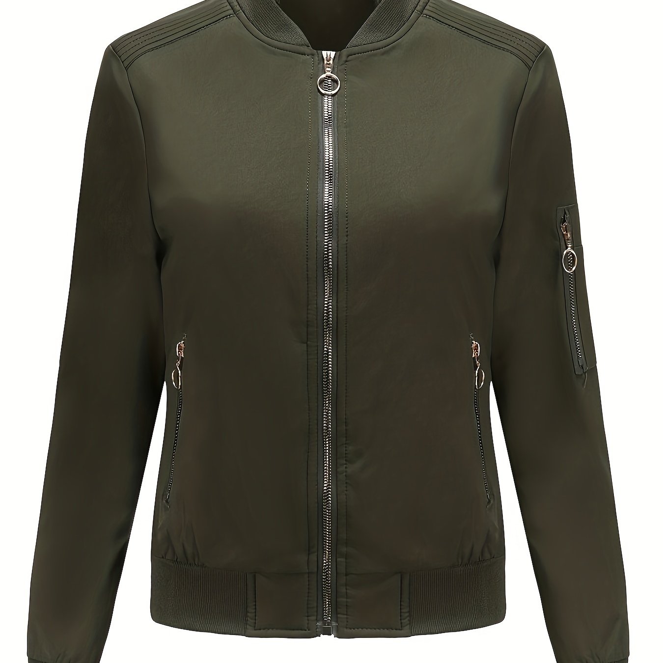 Effen bomberjack van hoogwaardige katoenmix | Casual en stijlvol | Perfect voor herfst en winter afbeelding 11