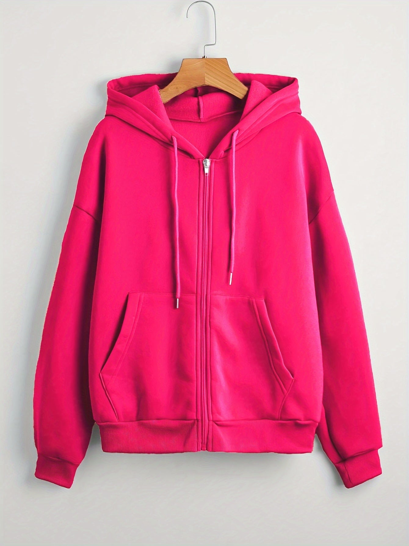 Stijlvolle herfst- en winterhoodie met korte lengte en capuchon | Comfortabele en modieuze keuze met hoogwaardige katoenmix | Verkrijgbaar in effen kleuren afbeelding 2