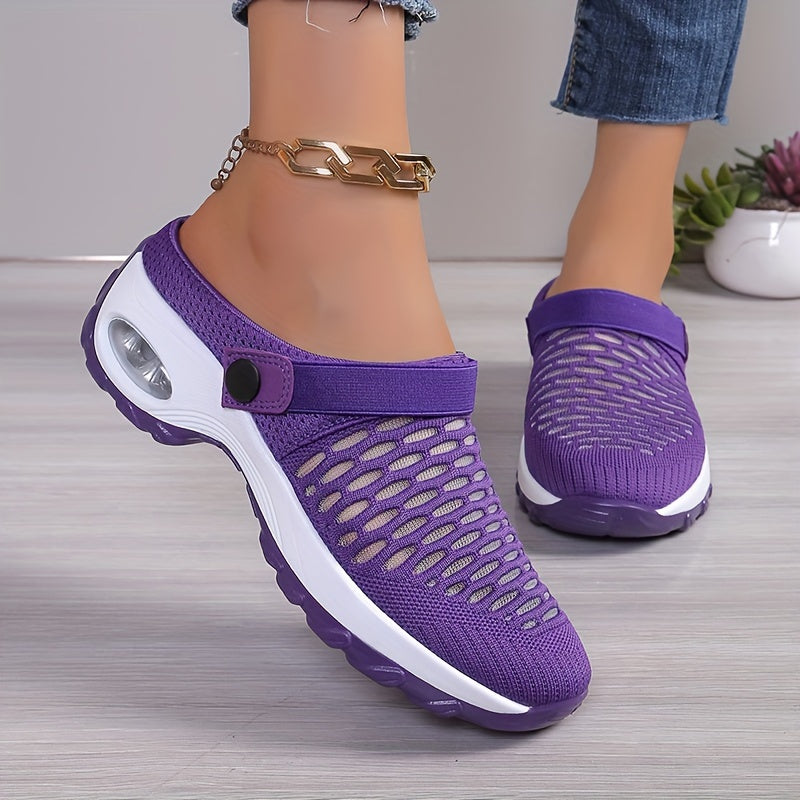 Ademende mesh slip-ons met dikke zool afbeelding 6