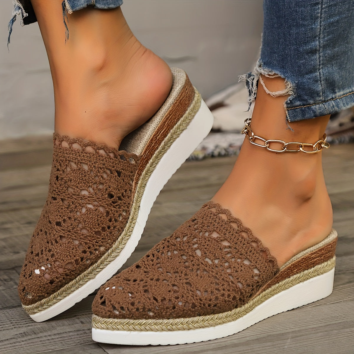 Stijlvolle gehaakte kant sandalen: de perfecte zomerlook! afbeelding 3