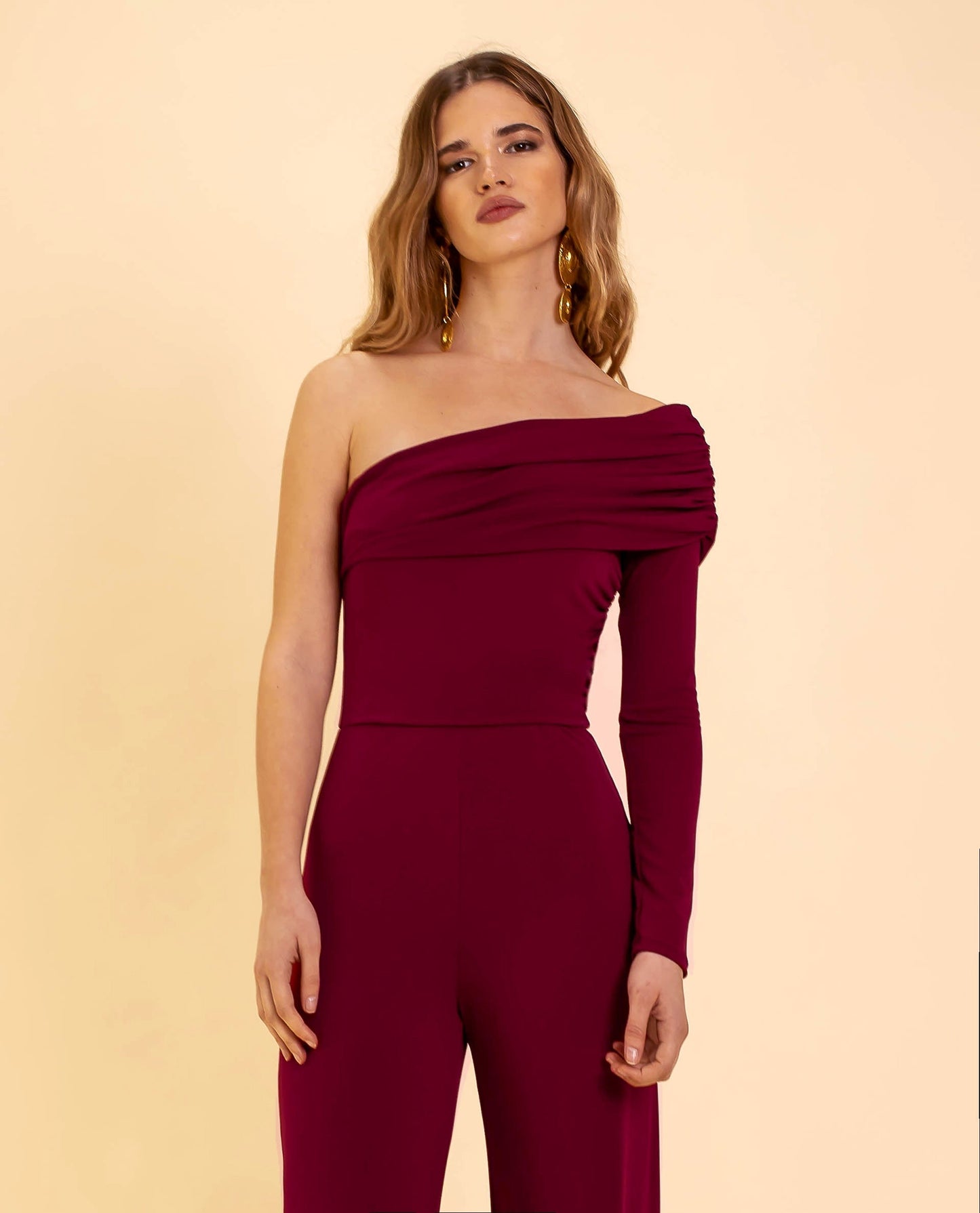 Stijlvolle Bordeauxrode Jumpsuit | Diona