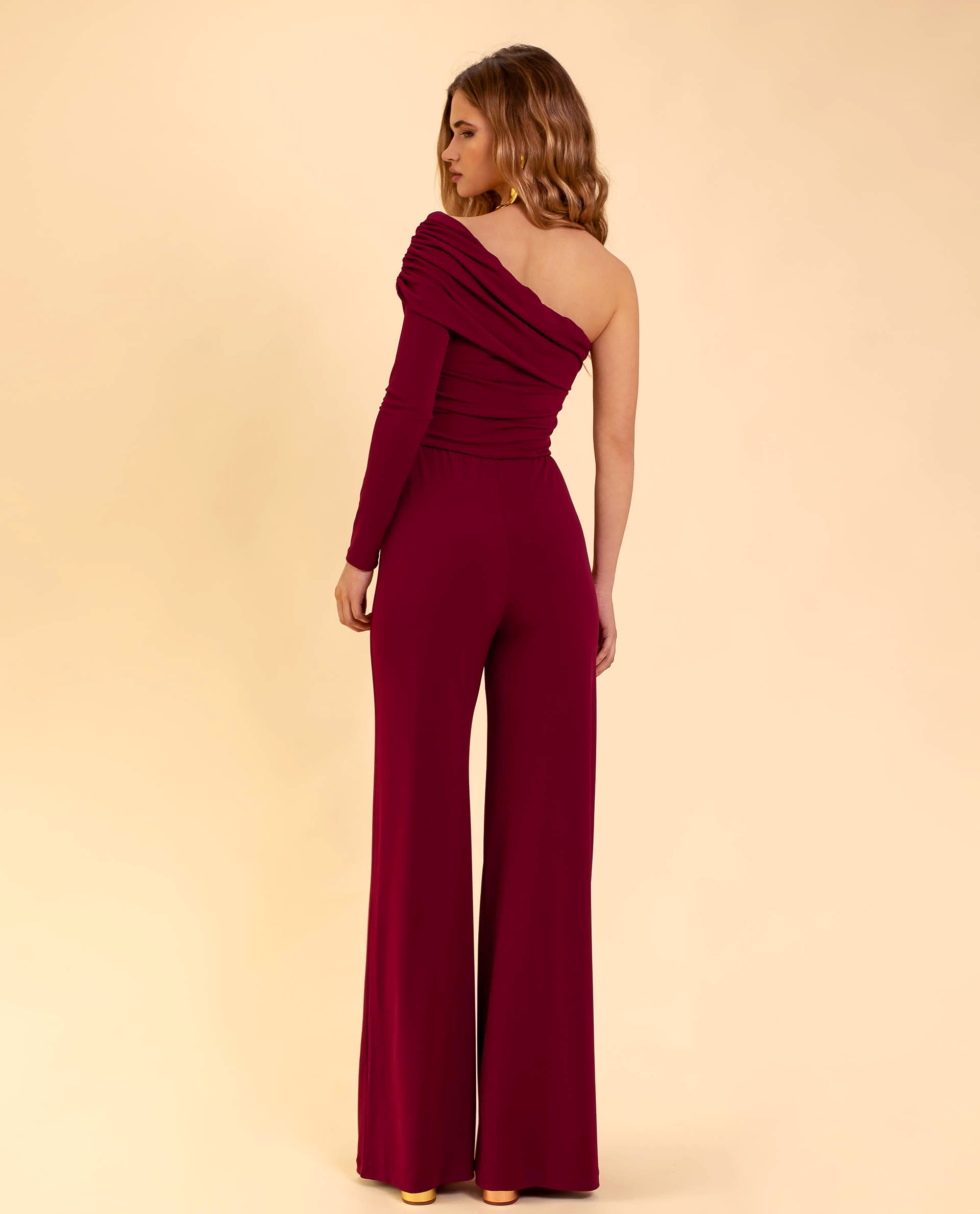 Stijlvolle Bordeauxrode Jumpsuit | Diona