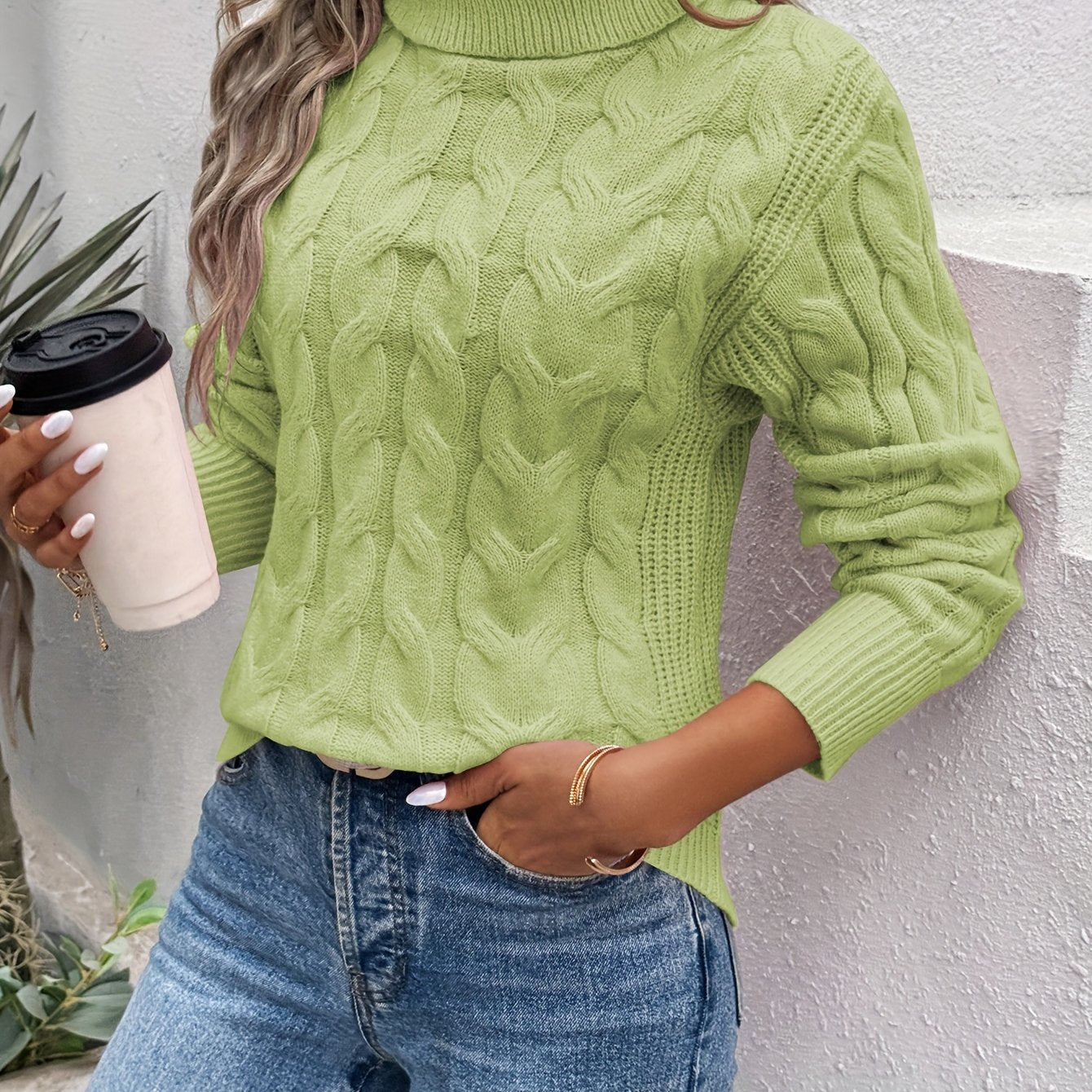 Warm en stijlvol: Kabelgebreide coltrui voor herfst en winter - Ontdek de perfecte mix van comfort en elegantie afbeelding 17
