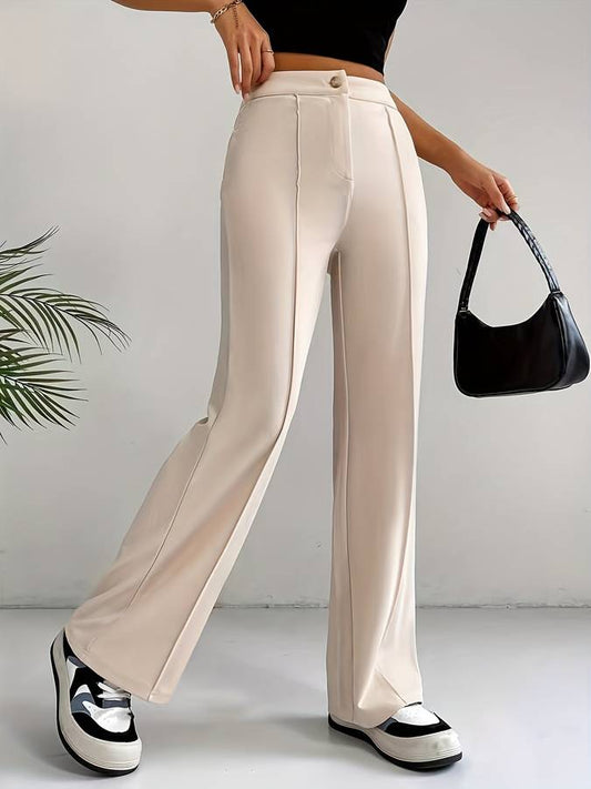 Lotte | Beige pantalon met hoge taille Farromode afbeelding 1