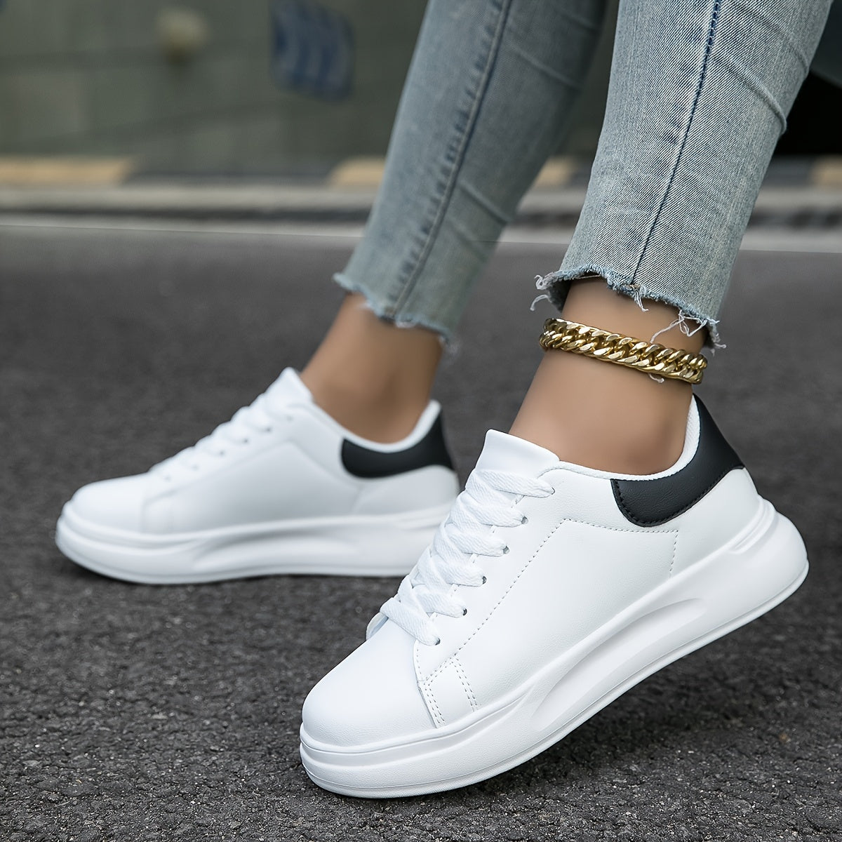 Milou | Stijlvolle Witte Leren Dames Sneakers