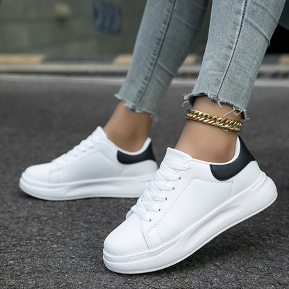 Milou | Stijlvolle Witte Leren Dames Sneakers