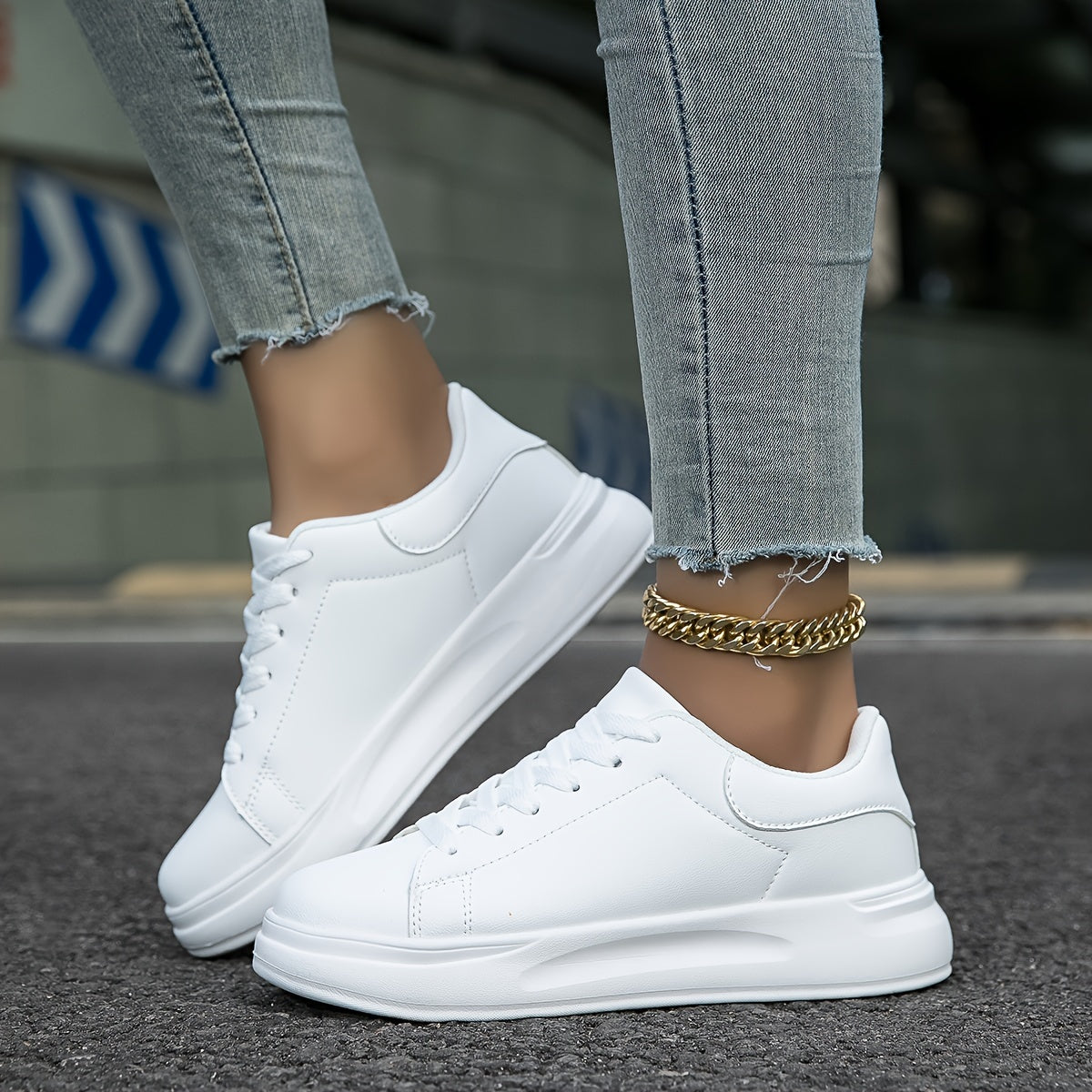 Milou | Stijlvolle Witte Leren Dames Sneakers