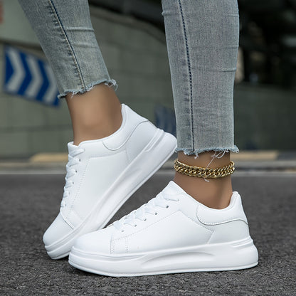 Milou | Stijlvolle Witte Leren Dames Sneakers