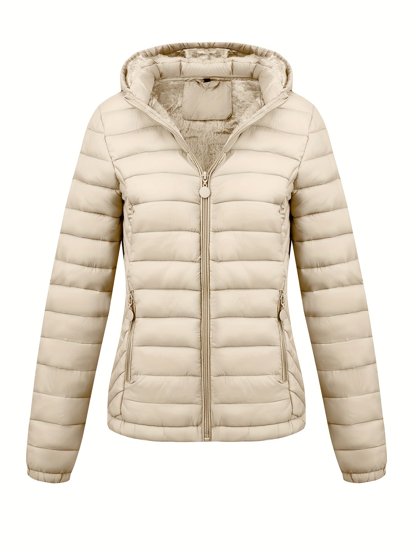 Modieuze gewatteerde ritsbare hoodie jas - stijlvol & warm voor elke gelegenheid! afbeelding 5