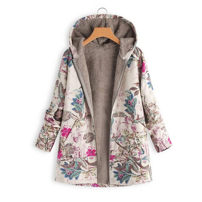 Sophie | Warm fleecehemd met bloemenprint