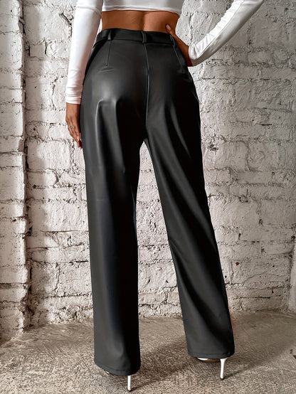 Stijlvolle hoge taille broek van katoenmix met luxe details | Perfect voor herfst en winter | Shop nu! afbeelding 10