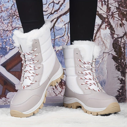 Warme Pluche Thermische Sneeuwlaarzen van Hoogwaardig Kunstleer - Comfort en Stijl voor de Winter afbeelding 8