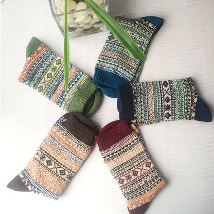 Koop nu: Set van 5 dikke dames sokken voor het ultieme comfort in stijl afbeelding 2