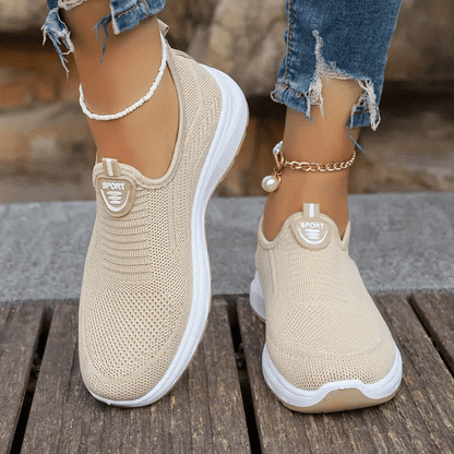 Casual mesh sneakers in effen kleur afbeelding 6