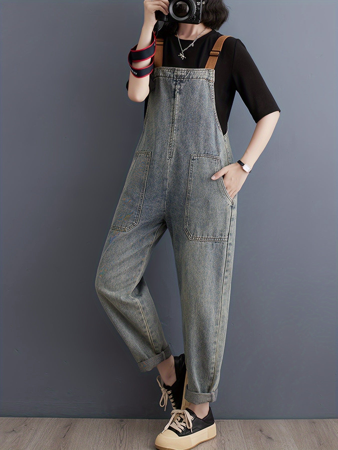 Trendy dames denim overall | Duurzaam, veelzijdig & comfortabel afbeelding 2