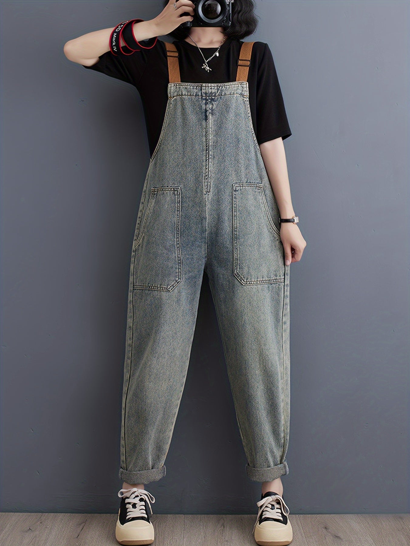 Trendy dames denim overall | Duurzaam, veelzijdig & comfortabel afbeelding 4