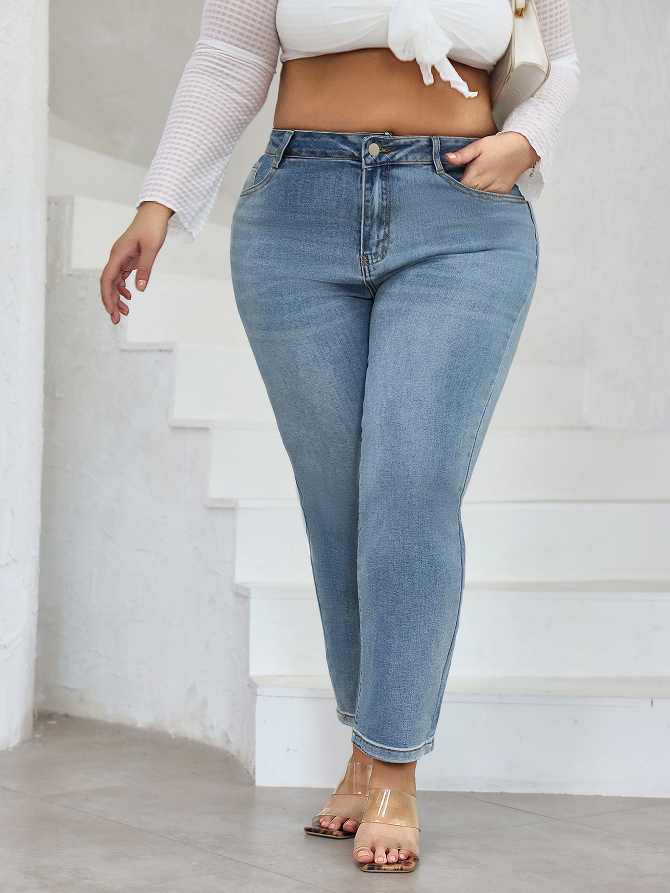 Plus size spijkerbroek hoge taille | Comfort & stijl in één | Shop nu! afbeelding 5