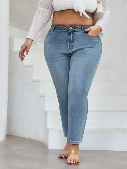 Plus size spijkerbroek hoge taille | Comfort & stijl in één | Shop nu! afbeelding 5