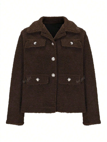 Kort vest met reverskraag en oversized mouwen