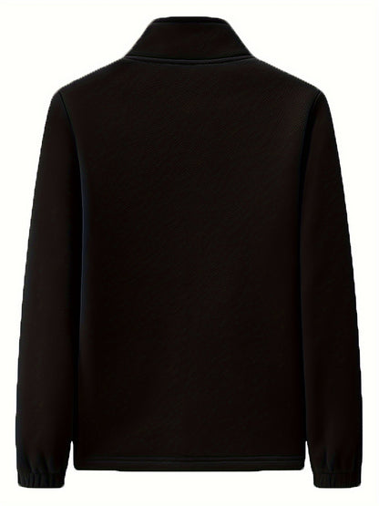 Pluche outdoor jas met staande kraag afbeelding 10