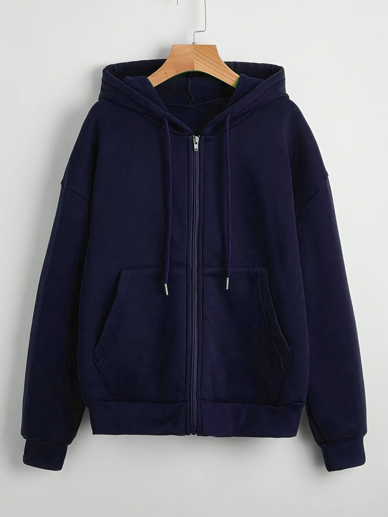 Stijlvolle herfst- en winterhoodie met korte lengte en capuchon | Comfortabele en modieuze keuze met hoogwaardige katoenmix | Verkrijgbaar in effen kleuren afbeelding 5
