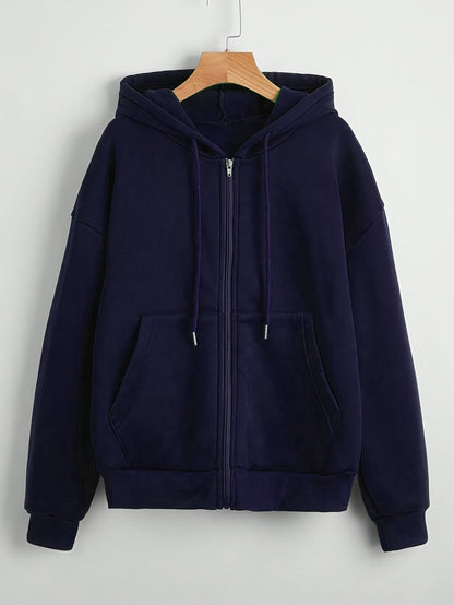 Stijlvolle herfst- en winterhoodie met korte lengte en capuchon | Comfortabele en modieuze keuze met hoogwaardige katoenmix | Verkrijgbaar in effen kleuren afbeelding 5