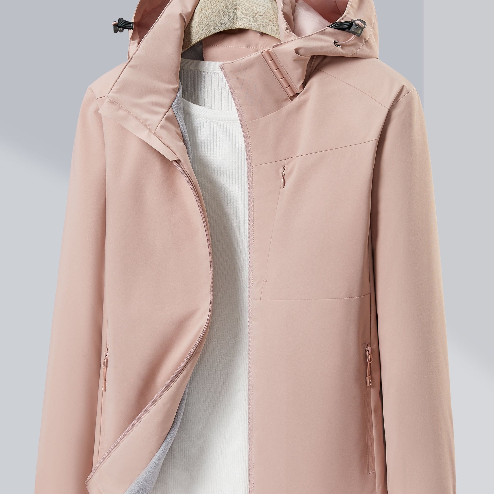 Wind- en Waterdicht Outdoorjack met Polarfleecevoering en Capuchon | Bescherming en Comfort voor Buitenavonturen afbeelding 13
