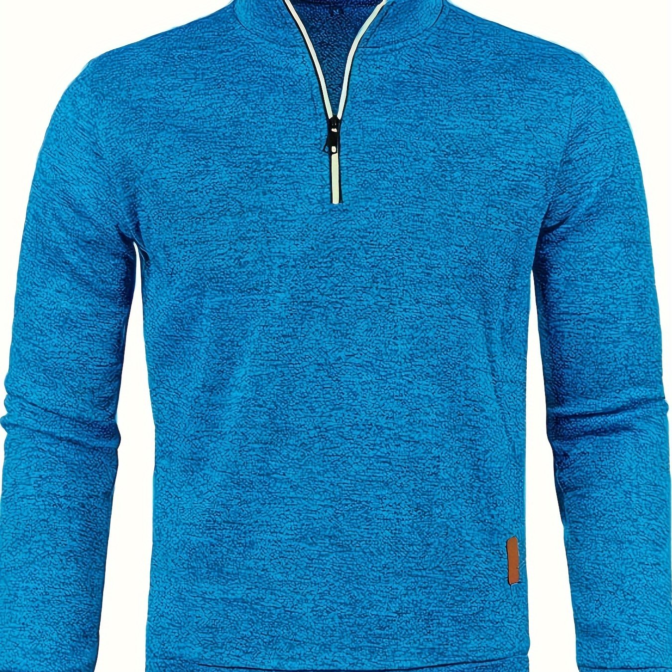 Heren fleece trui met halsrits