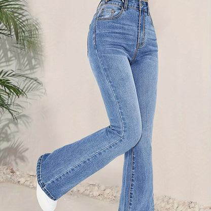 Modieuze hoge taille flared jeans van stretch denim | Stijlvol, comfortabel & veelzijdig afbeelding 6