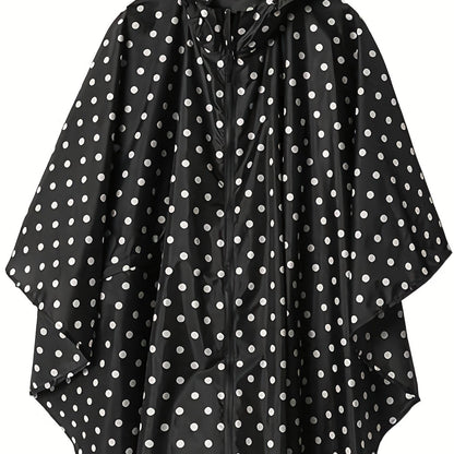 Stijlvolle Regenponcho-Jack: Klassieke Stippenprint van Katoenmix | Lente & Zomer Beschermd Tegen Regen | Lichtgewicht & Ademend met Ritssluiting afbeelding 11