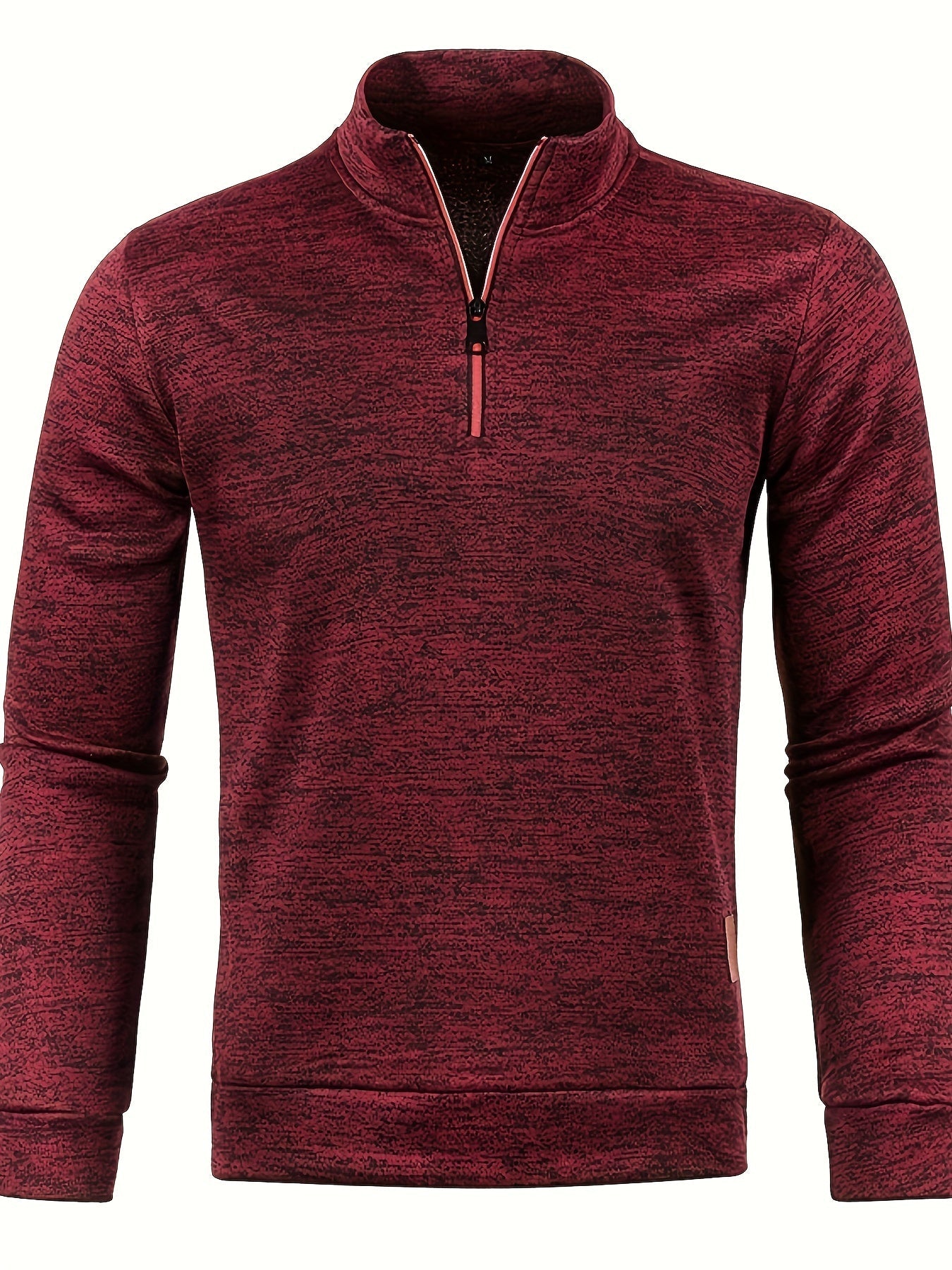 Heren fleece trui met halsrits