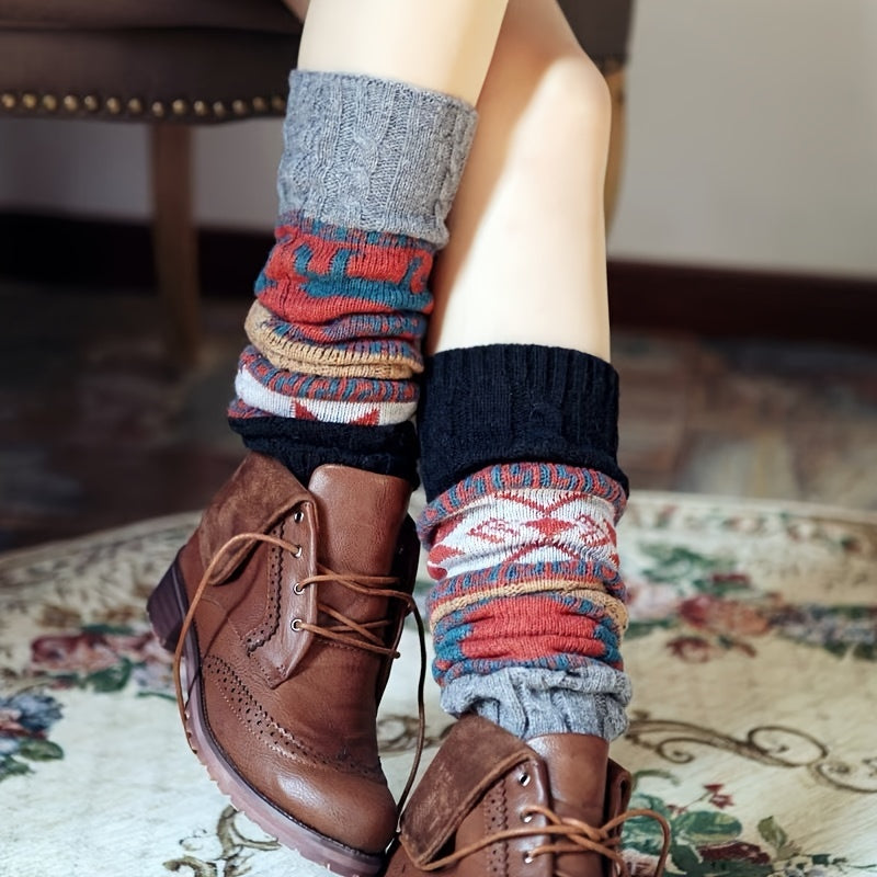 Warme Winter Socks met Sneeuwvlokprint - 100% Acryl voor Extra Comfort afbeelding 6