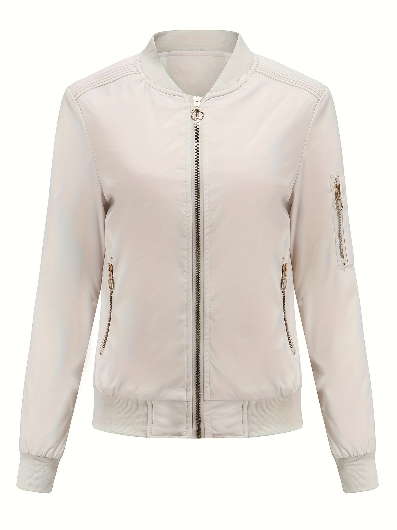 Effen bomberjack van hoogwaardige katoenmix | Casual en stijlvol | Perfect voor herfst en winter afbeelding 4