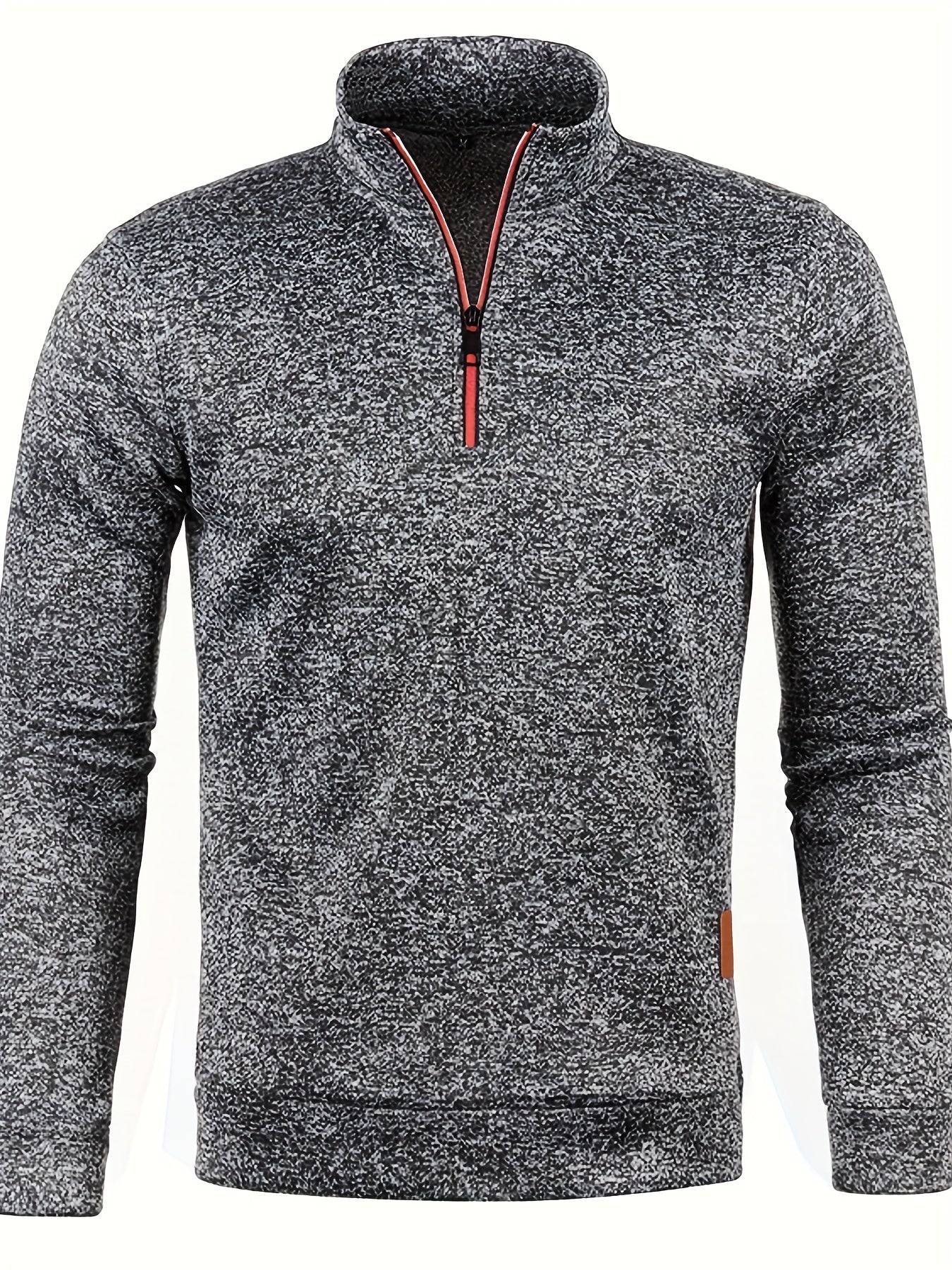 Heren fleece trui met halsrits