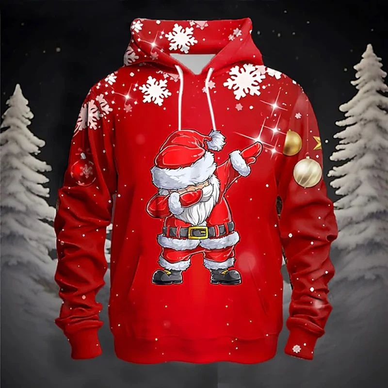 Feestelijke hoodie met rendier en sneeuwpop ontwerp