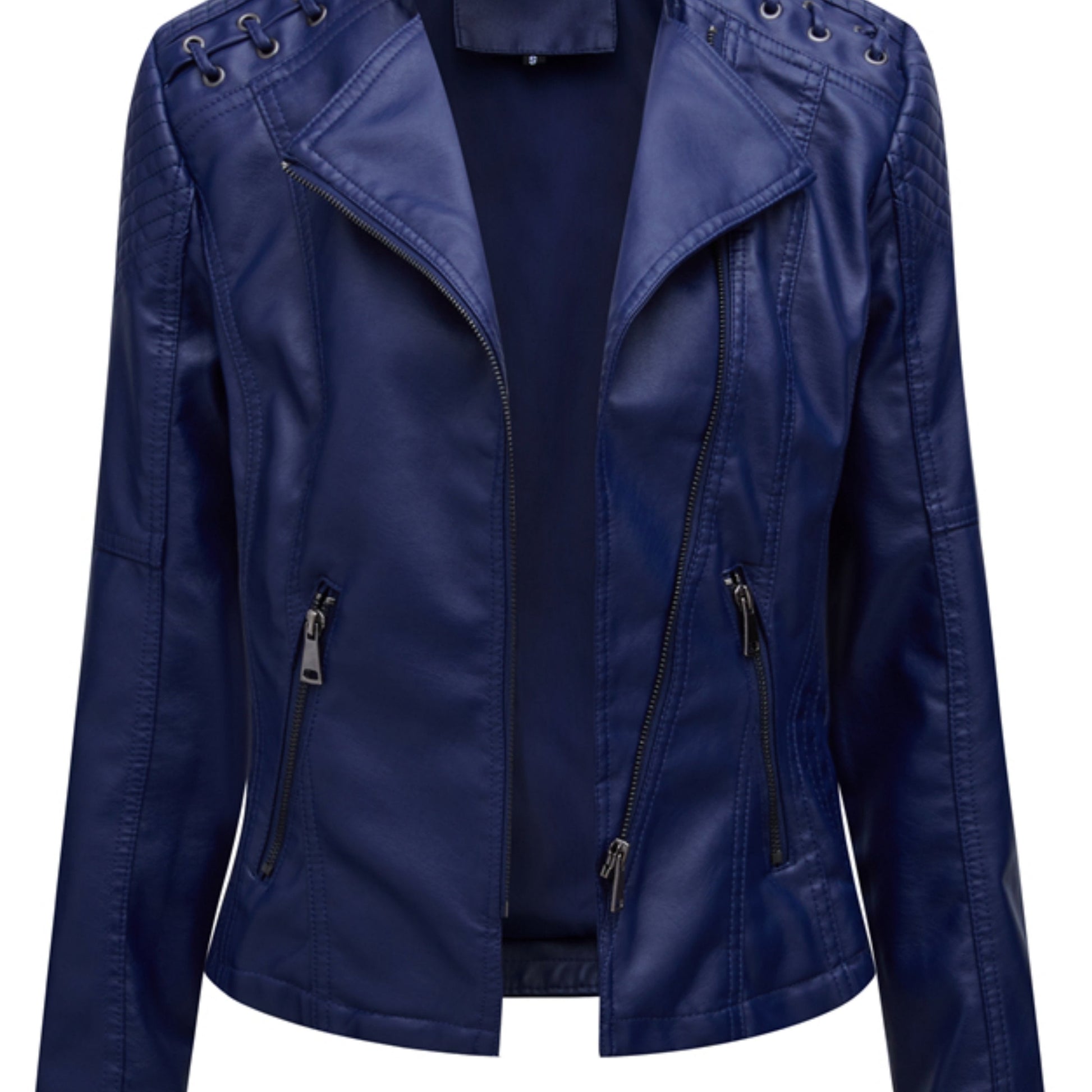 Stijlvolle waterbestendige PU leren ritsjas: perfect voor herfst en winter! Met luxe uitstraling en skinny fit voor een tijdloze look. Shop nu. afbeelding 12