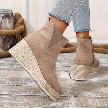 Stijlvolle damesmode-laarzen met stevige sleehak - ideaal voor herfst en winter afbeelding 2