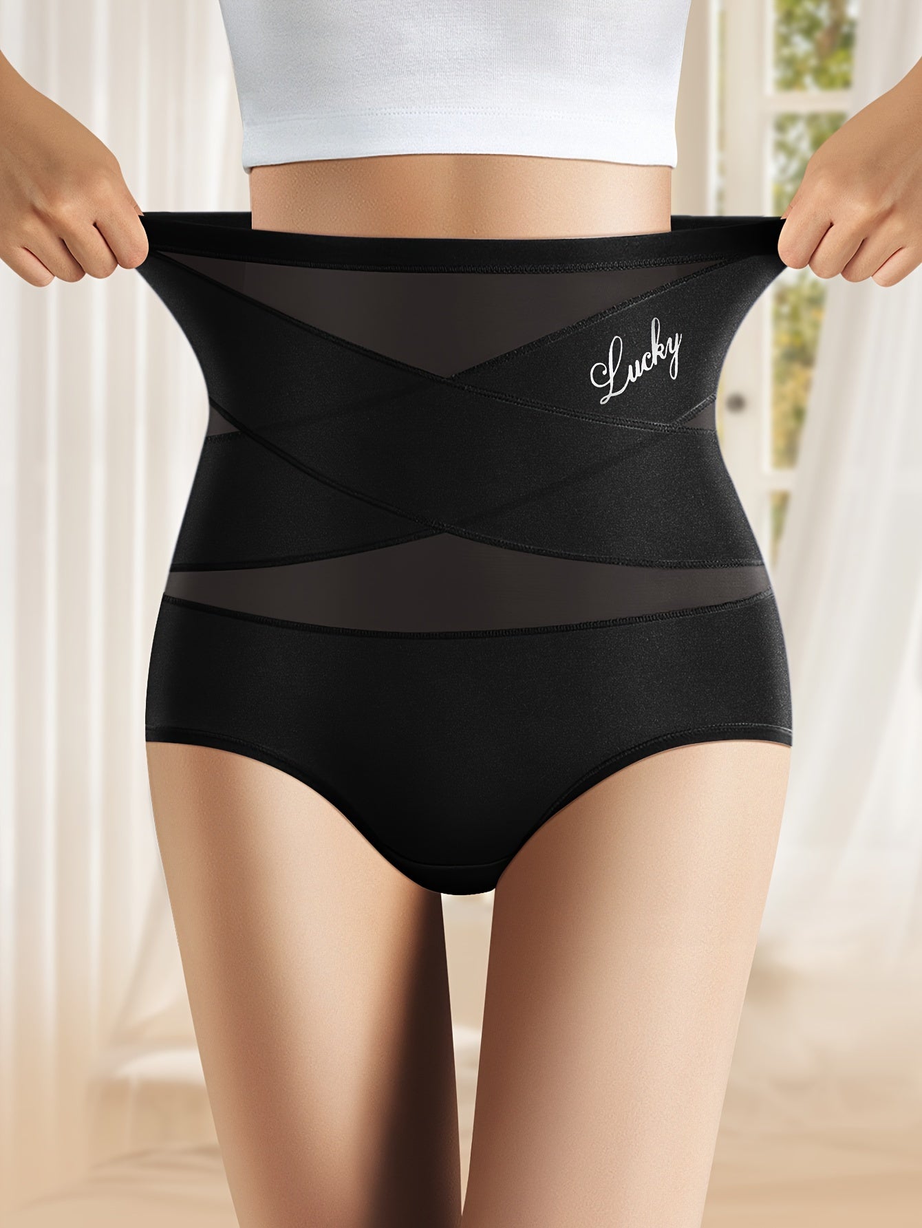 Naadloze hoge taille mesh slipjes voor buikcontrole en billift - Ultiem comfort en vormende pasvorm - Shop nu! afbeelding 5