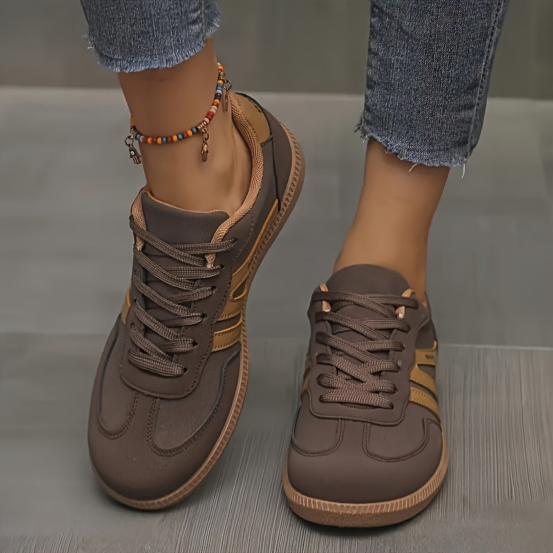 Lichtgewicht lage sneakers in effen kleur en printontwerp afbeelding 5
