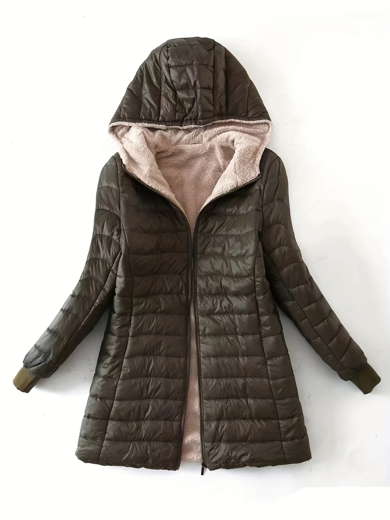 Feline fleece gevoerde jas - stijlvol én warm voor de herfst en winter afbeelding 5