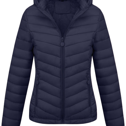 Stijlvolle en Comfortabele Puffy Hoodie Jas van Zachte Katoenmix | Herfst & Winter Essentieel afbeelding 12